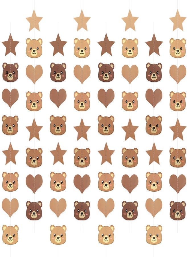 Urlax Bear Birthday Party Decorations, Animal banner for Gender Reveal Birthday Wedding Baby Shower Bearly Theme Boys Girls Decorations(Brown) - Image 1